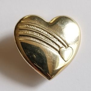 Vintage Variety Club heart brooch pin gold tone shooting star